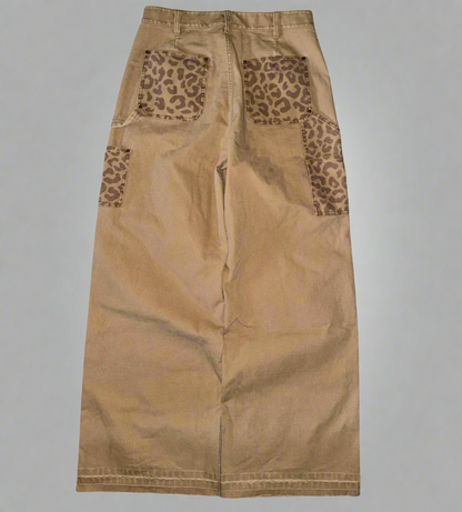 Unisex Leopard Print Jeans
