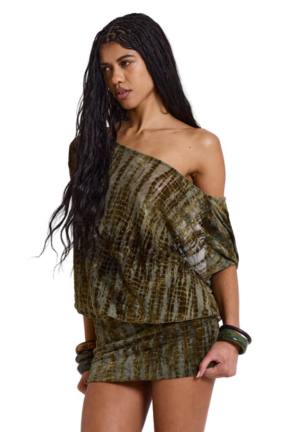 Snakeskin Backless Mini Dress