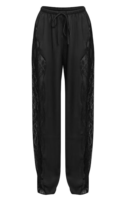 Satin Lace Pants