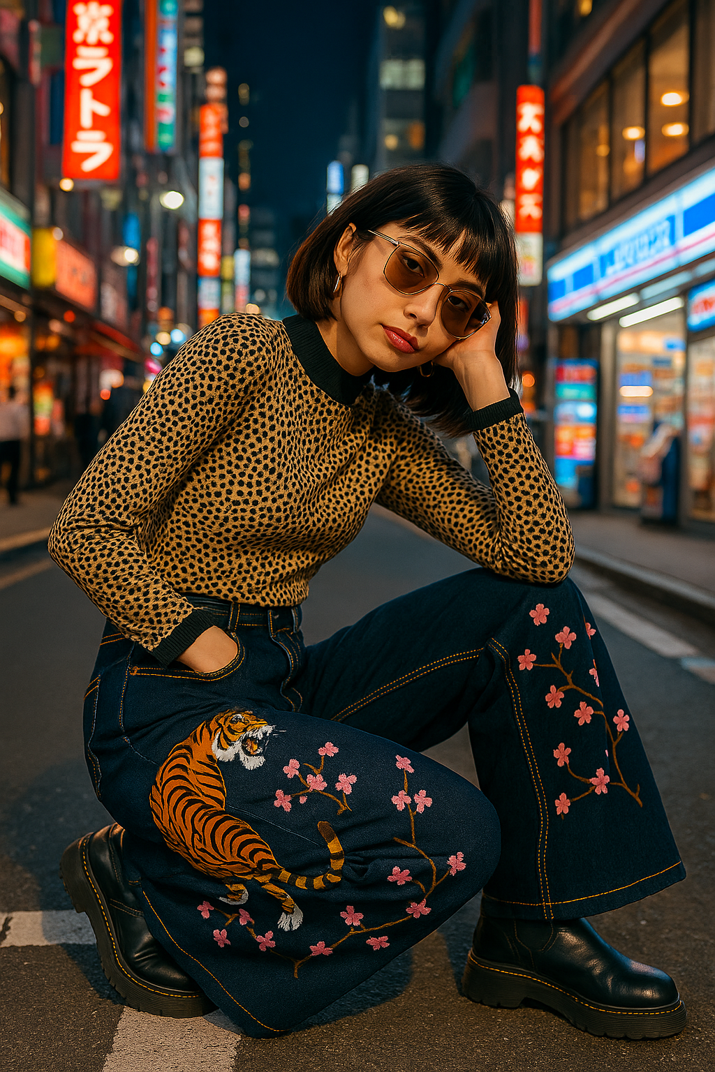 Unisex Selvedge Tiger Jeans