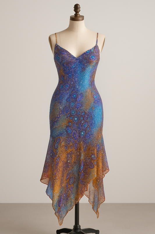 Midnight Peacock Dress