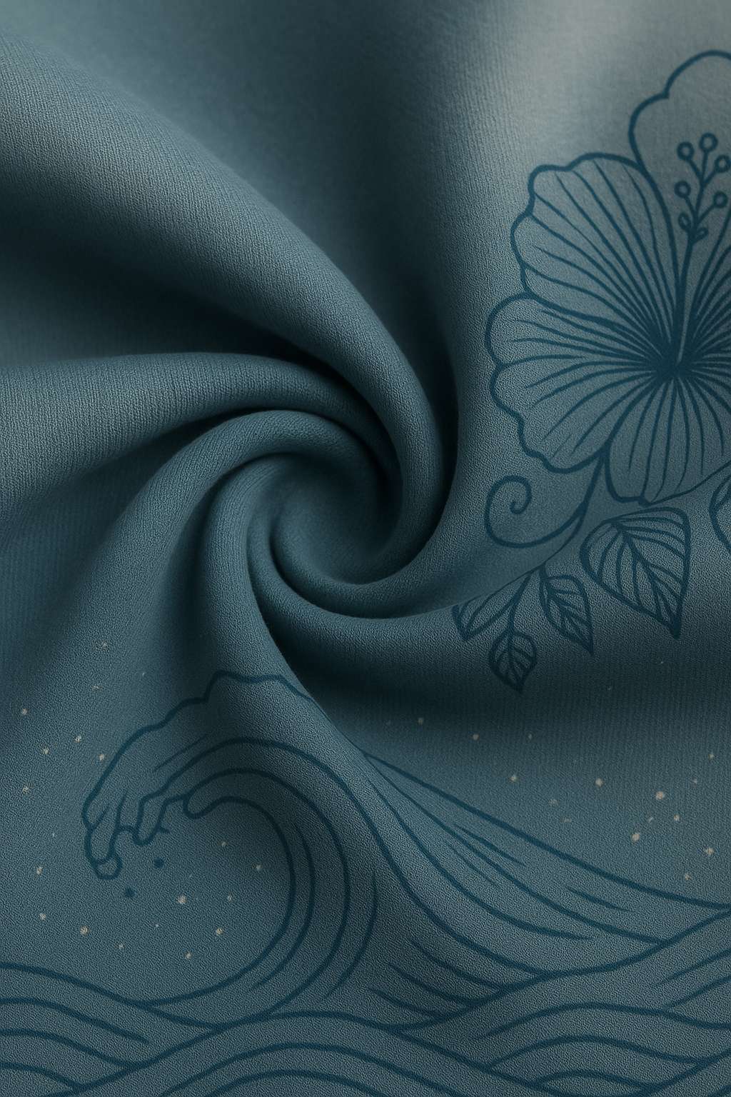 Unisex Blue Hibiscus Hoodie