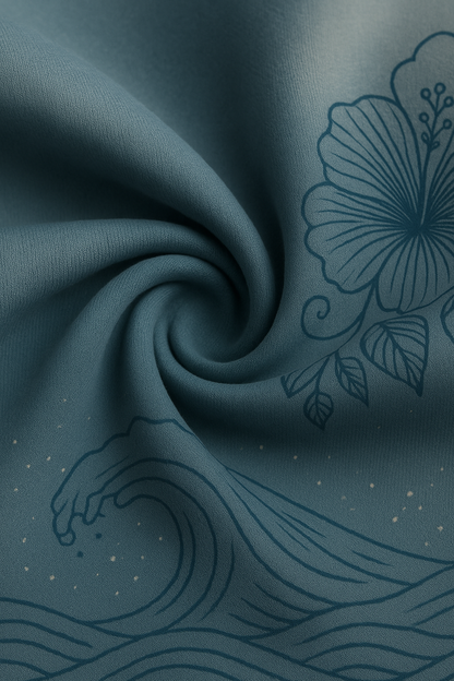 Unisex Blue Hibiscus Hoodie